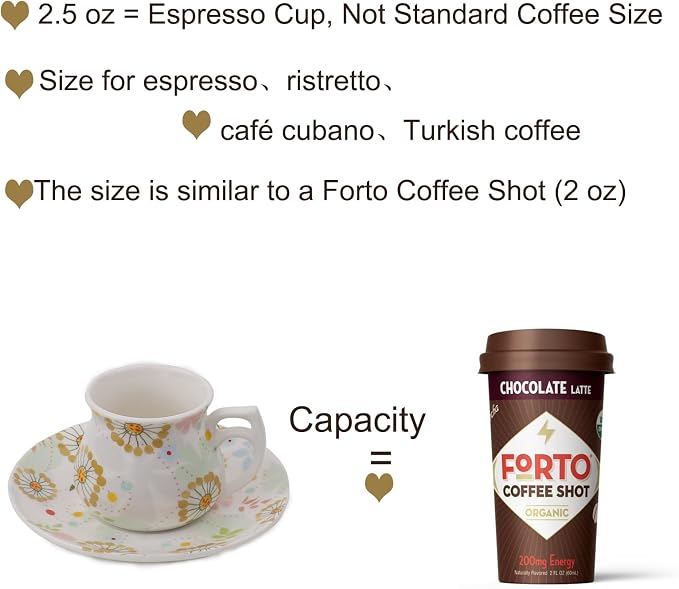 GuangYang 12 pieces Expresso Cups and Saucers - Image 4
