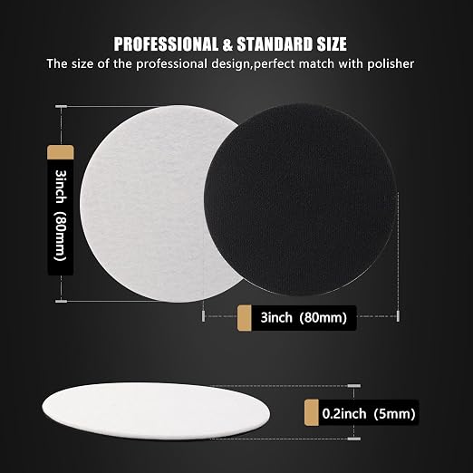 Polishing Pad, SPTA 5 Pcs 3'' Car Polishing Discs Microfiber Polishing Buffing - Image 2