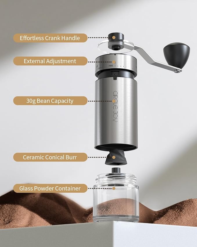 CIRCLE JOY Mini Manual Coffee Grinder - Image 5