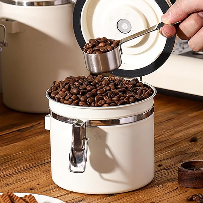Coffee Canister Airtight, 1.2 L Stainless Steel Container - Image 7