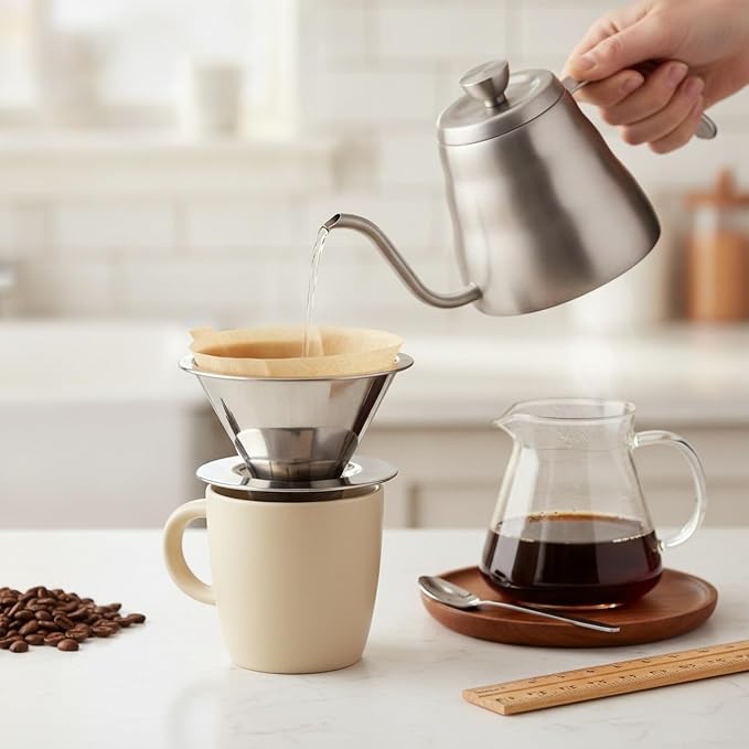 Stainless Steel Coffee Filter Funnel - Image 2