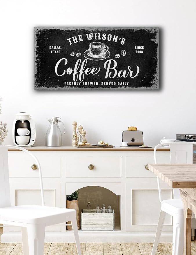 IPIC - Custom Coffee Bar Sign, Personalized Wall Art Decor, Small Canvas Wall - Image 4