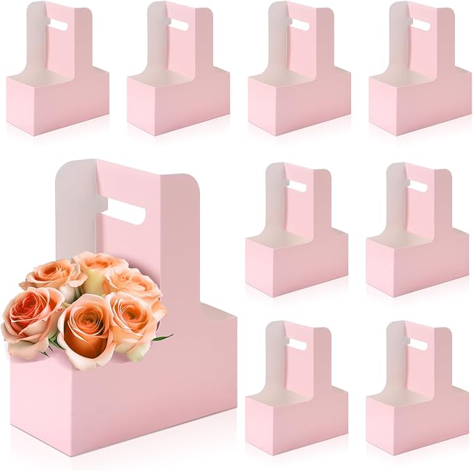 Bakbania Floral Wrap Packing Boxes 20 Pcs Pink Flower Gift Bags 2 Cup by Bakbania