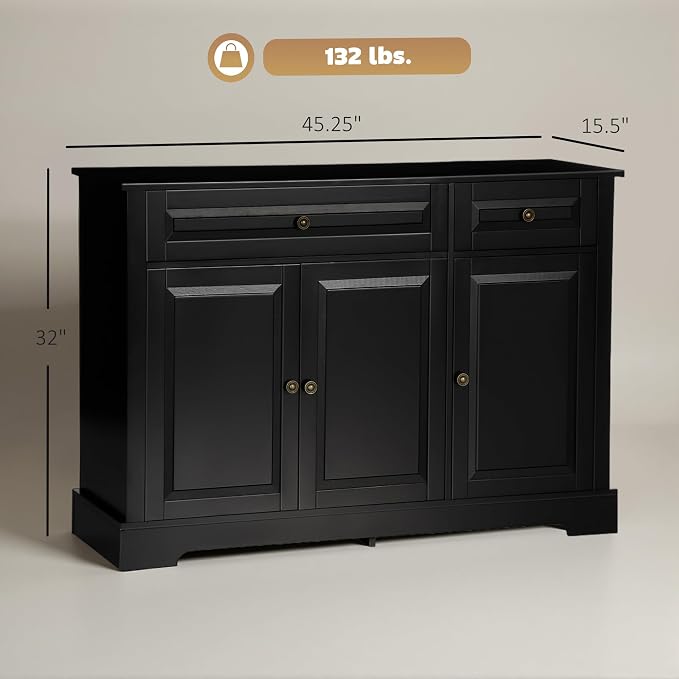 HOMCOM Sideboard Buffet Cabinet, Modern Buffet Cabinet - Image 3