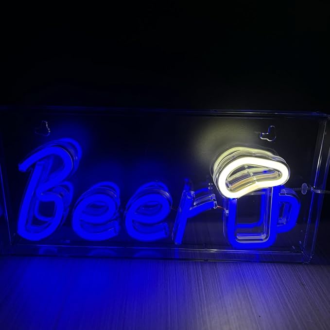 Bar Neon Sign, LED Neon Beer Signs, 3D Standable Beer Neon Bar Light - Image 6