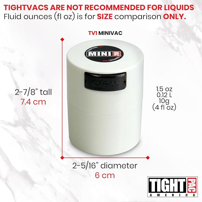 TIGHTPAC MINIVAC Portable Vacuum Seal Airtight Container – Keeps Coffee Beans - Image 7