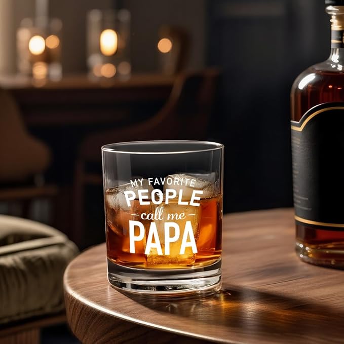 My Favorite People Call Me Papa Whiskey Glass, Birthday Christmas Father's Day - Image 4
