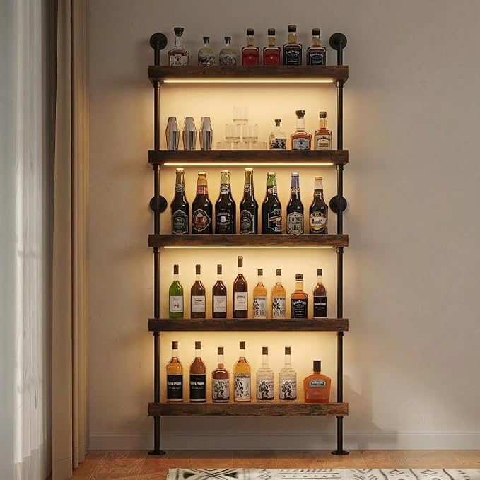 5-Tier Wall Mounted Wine Rack by Woskar