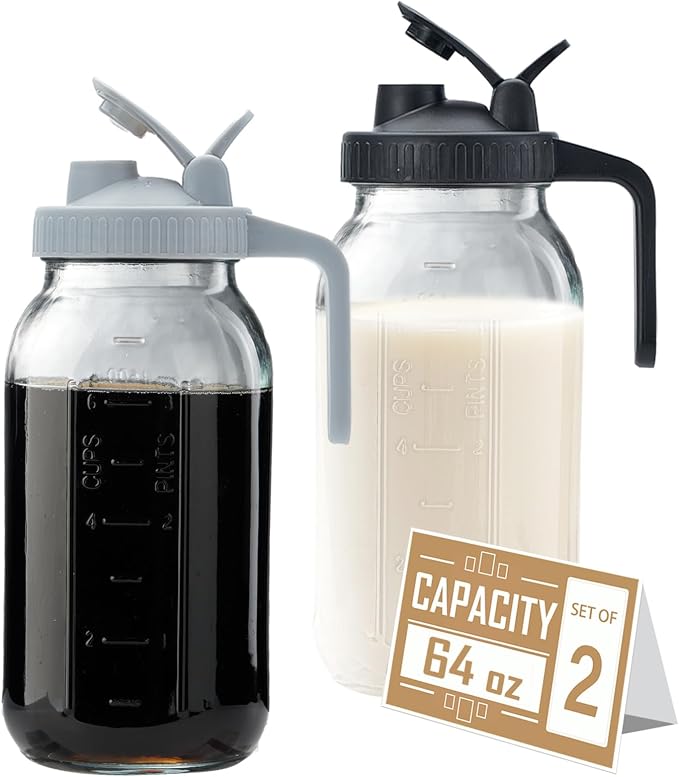 64oz Glass Pitcher with Lid by AoeJarry