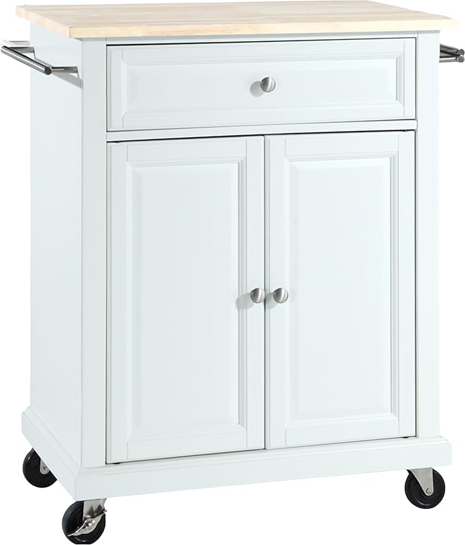Crosley Furniture Compact Wood Top Small Rolling Cart by CrosleyFurniture