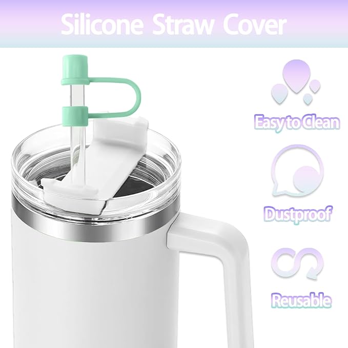 6PCS Silicone Straw Covers Cap Compatible - Image 2