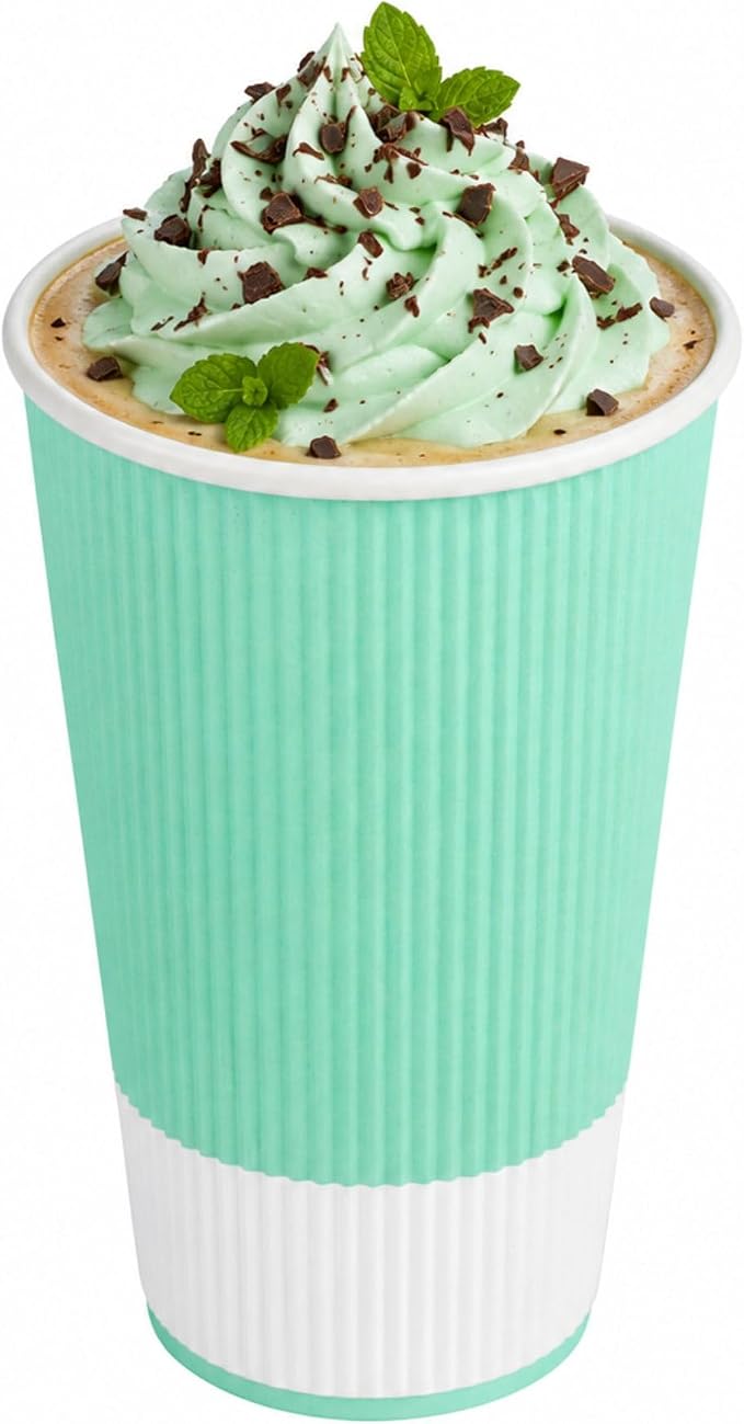 Restaurantware 16 Ounce Paper Cups Pack of 25 Ripple Wall Disposable Cups – by Restaurantware