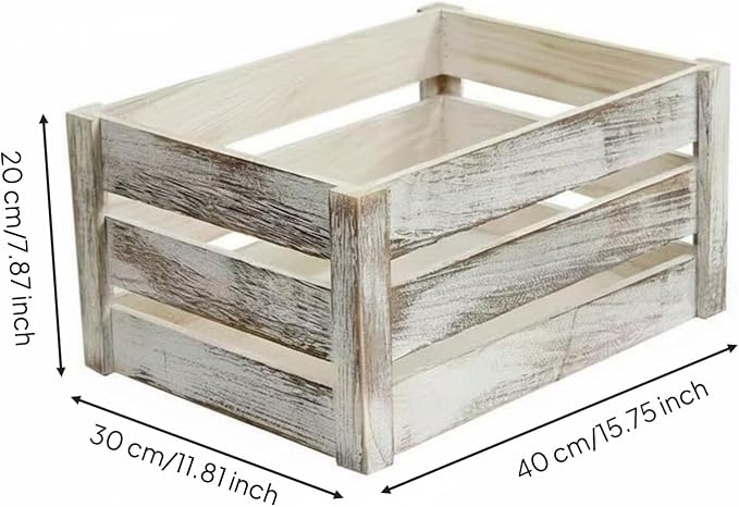 Wooden Storage Crate Multi Use Plant Holder Crate Sturdy Nesting Wooden Crates - Image 4
