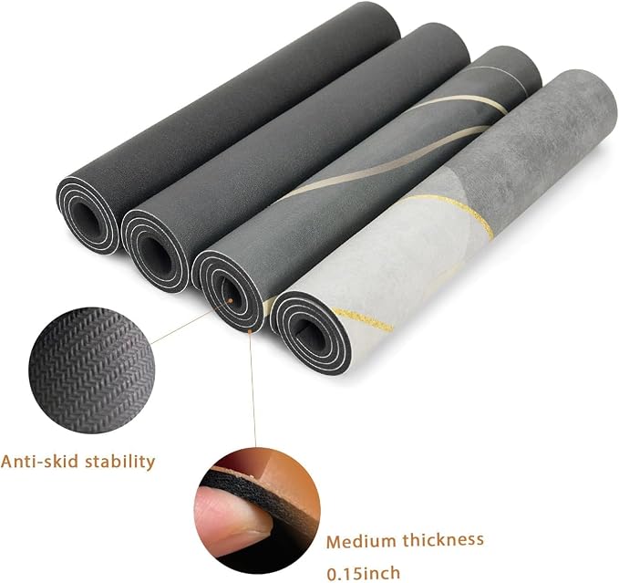 Small Coffee Mat 19x12 Inch, Irregular Gray Streamline Coffee Bar Mat, - Image 7