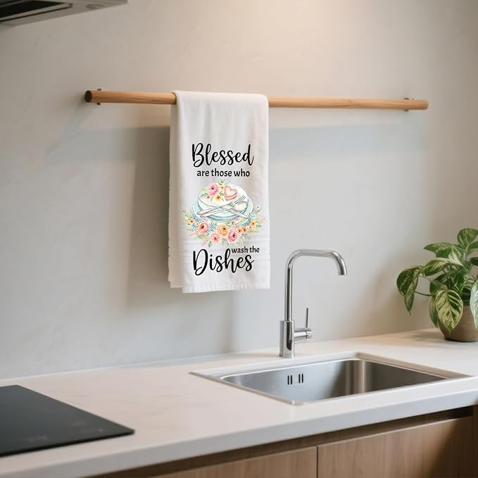 CUTHOLLOW Cute Kitchenware Patterns Decorative Kitchen Towels Set of 4 - Image 7