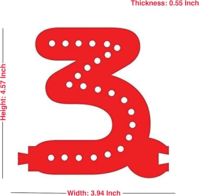 M&T Displays LED Marquee Letter Lights Modular Red Light Up Number Initial - Image 3