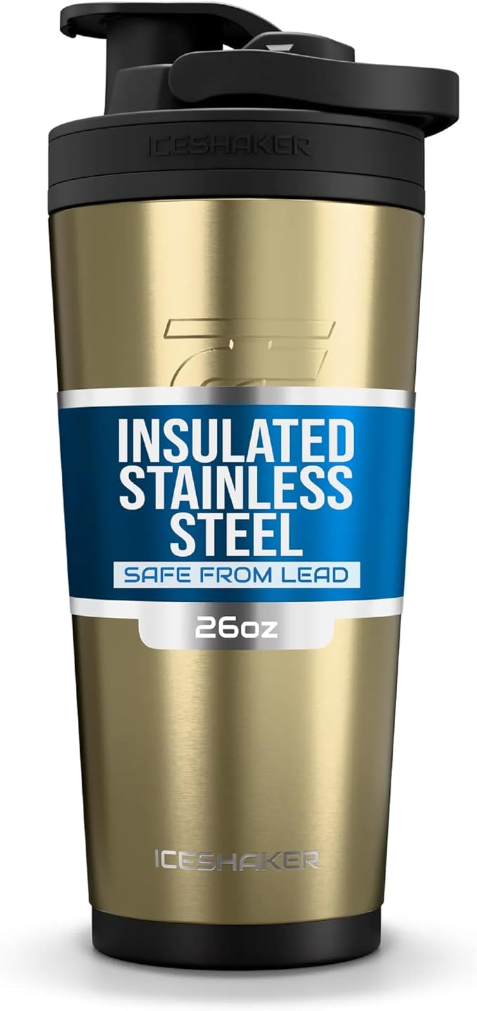 Ice Shaker Insulated Stainless Steel Shaker Bottle | 26oz by IceShaker