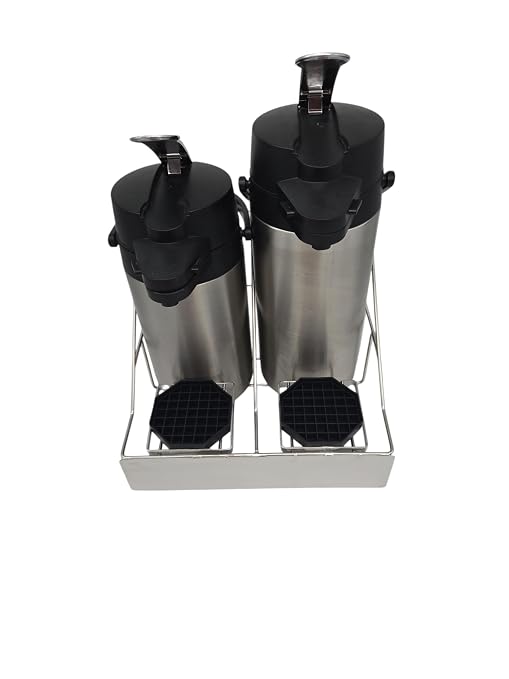 Stainless Products Space-Saving Black 2-Airpot Coffee Dispenser - Image 3