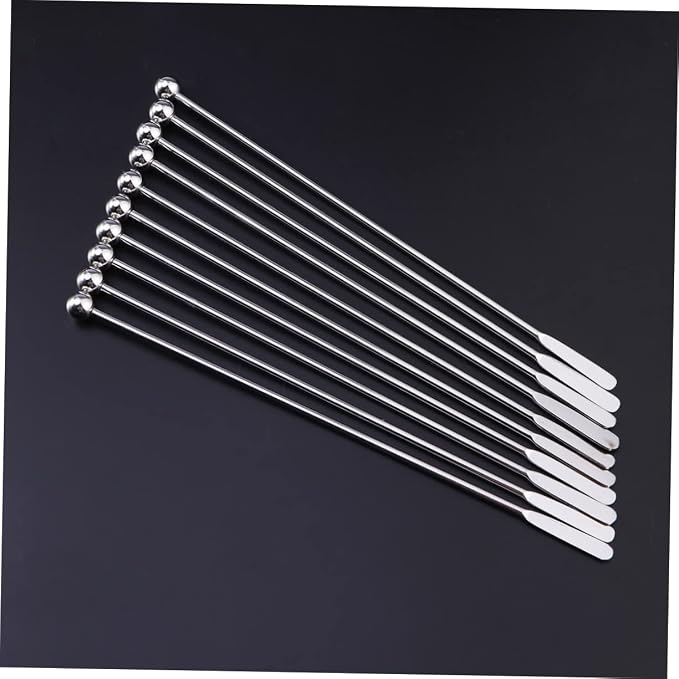 Luxshiny 10pcs Stainless Steel Cocktail Mixing Stirrers Drinks Coffee and - Image 3