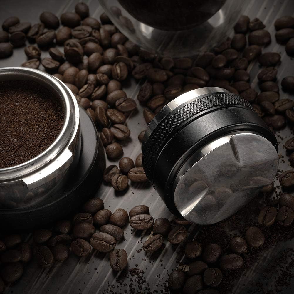 53mm Coffee Distributor and Tamper, Dual Head Coffee Leveler Compatible with Breville 54mm Portafilter, Adjustable Depth- Professional Espresso Hand Tampers
