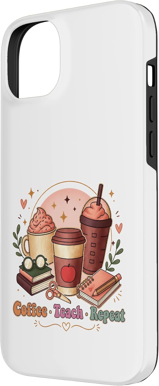 Coffee Teach Repeat Teacher Daily Routine Design Case - Image 2