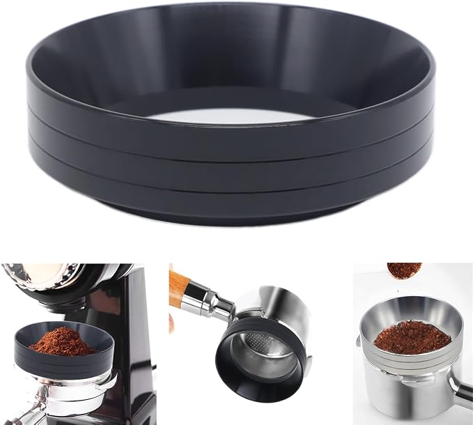 51mm Magnetic Espresso Dosing Funnel Lightweight Aluminum Coffee Dosing Ring by Evaty