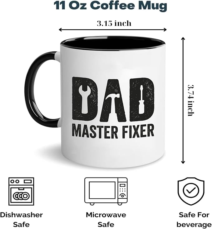 Coffee Mug Dad Fixer Ceramic Cup - Image 2