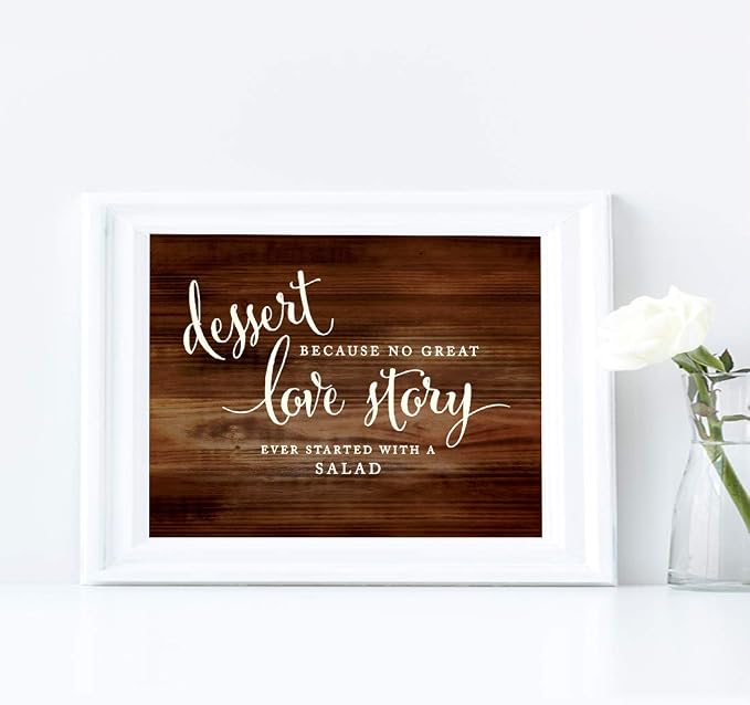 Andaz Press Wedding Party Signs, Rustic Wood Print, 8.5-inch x 11-inch - Image 4