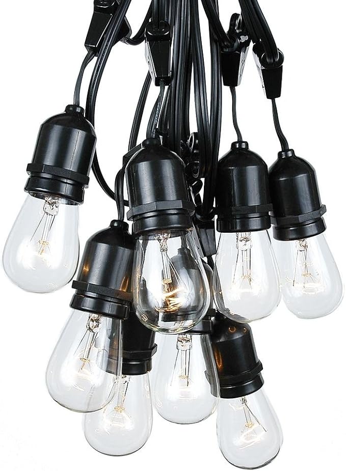 Novelty Lights 100 Feet, 50 Suspended E26 Sockets, S14 String Light Set - Image 6