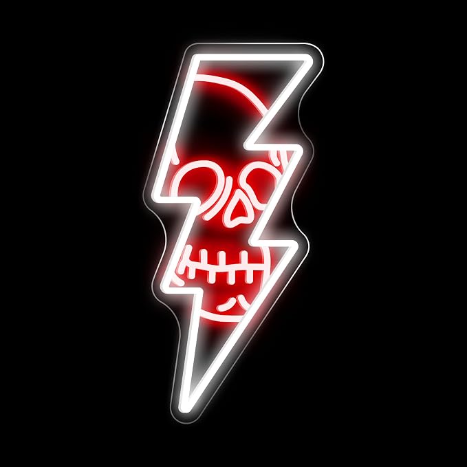 Lightning Skull Neon Sign - Image 8