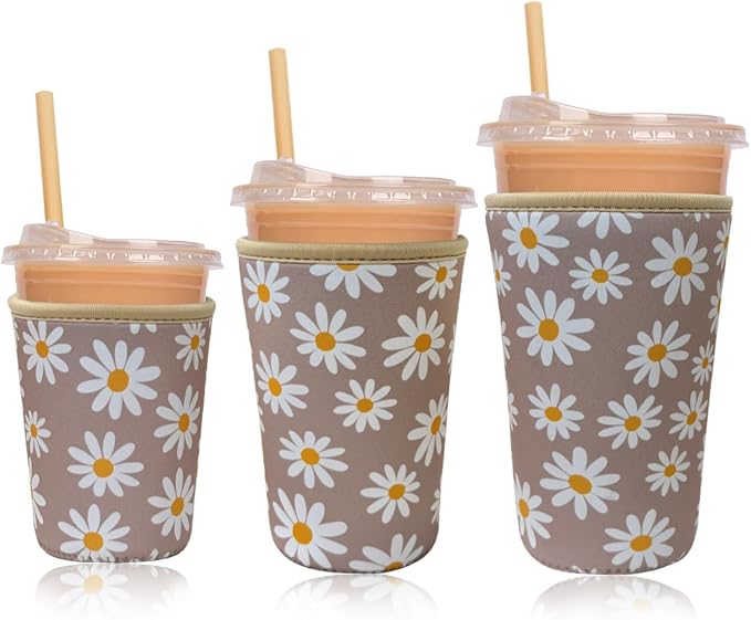 Reusable Insulated Neoprene Iced Coffee Cup Sleeve, Durable Drink Sleeve by Unknown