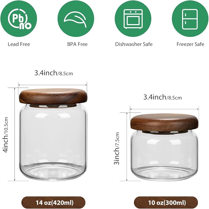 1 PC Small Glass Storage Jars - Image 2