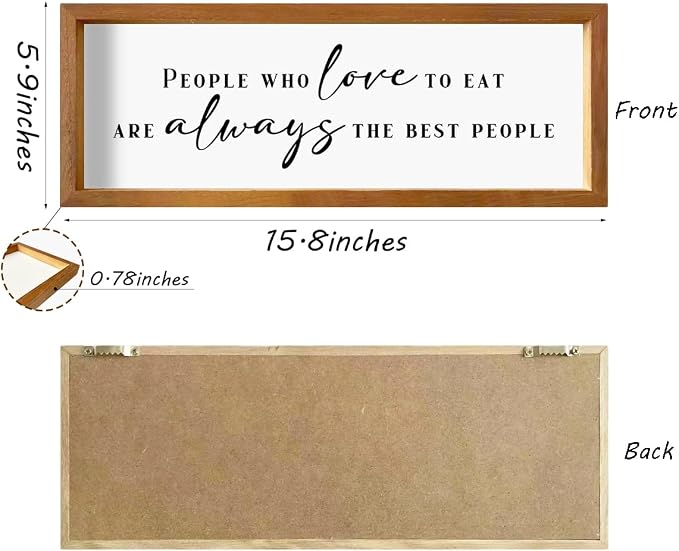 Humorous Kitchen Decor Rustic Country Sign Novelty Wooden Framed Kitchen - Image 2