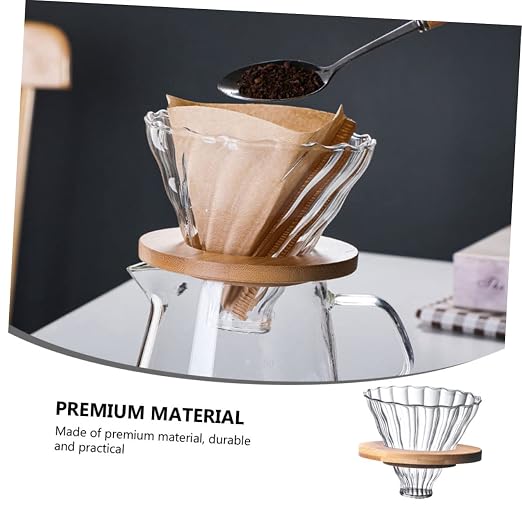 KALLORY 1Set High Borosilicate Glass Coffee Drip Filter Cup - Image 5