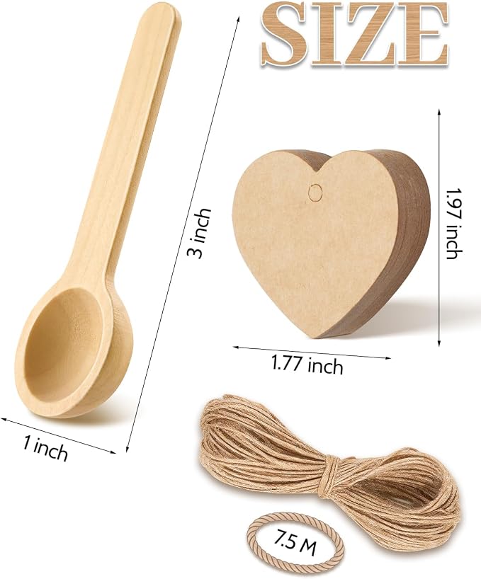 MORGLES 20Pcs Small Wooden Spoons Set, 3 Inches Mini Wood Tasting Spoon - Image 2