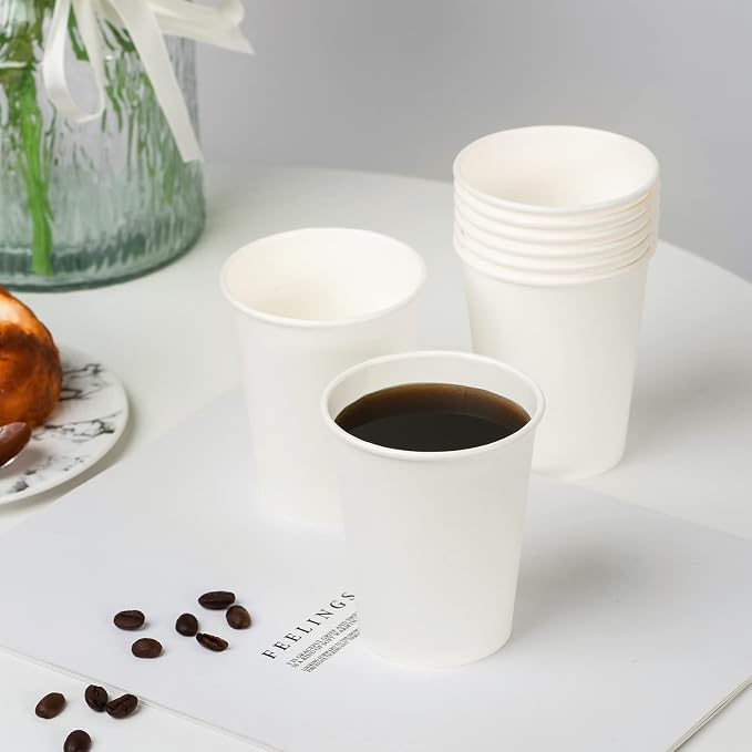 RACETOP 1000 pack 8 oz Paper Coffee Cups Disposable, Hot Coffee Cups 8oz - Image 2