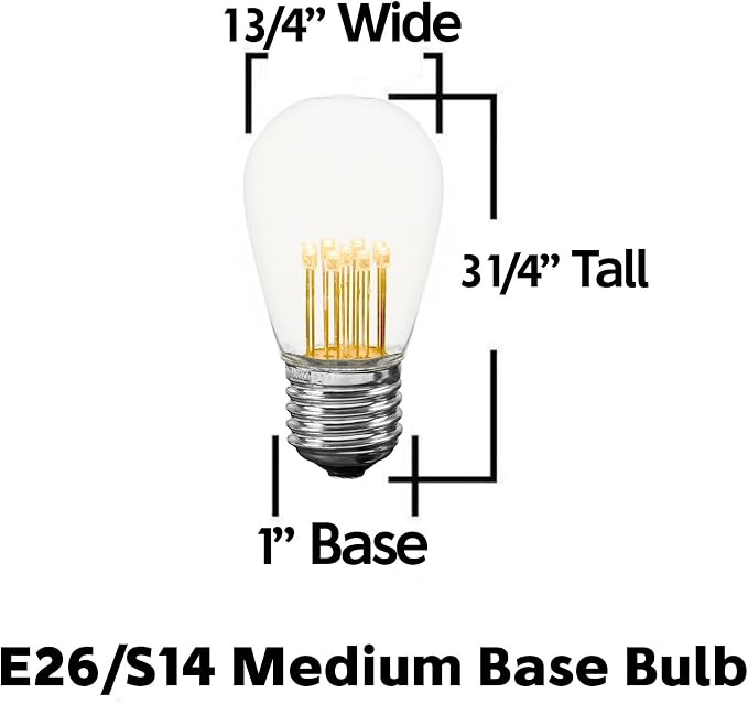 100 Foot S14 LED Edison Outdoor String Lights - Image 8