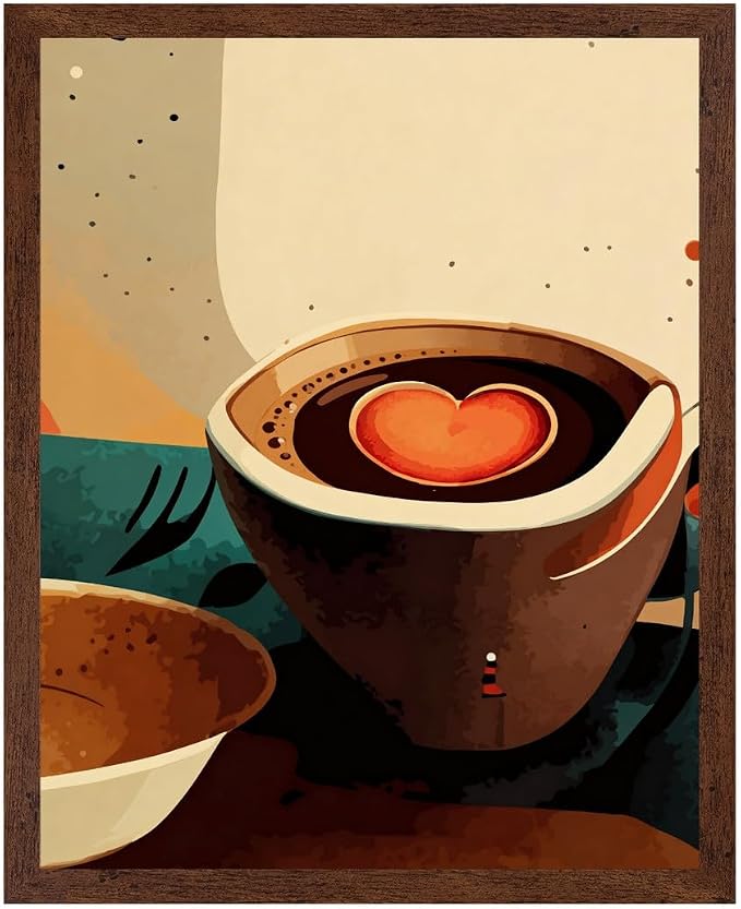 Lawrence Williams Designs Heart Coffee Poster by LawrenceWilliamsDesigns