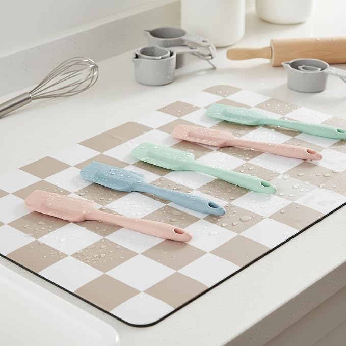 1-Piece Checkered Dish Drying Mat, Absorbent ​Kitchen Counter​ Protector by Unknown