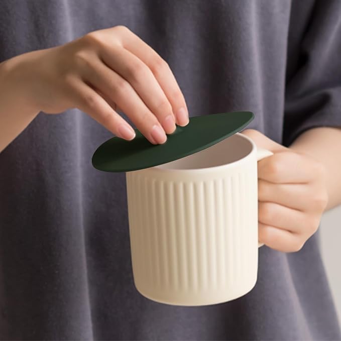 Carrotez 2 Pack Silicone Cup Cover Lids, 4.3 Inch Mug Covers, Reusable Silicone - Image 3