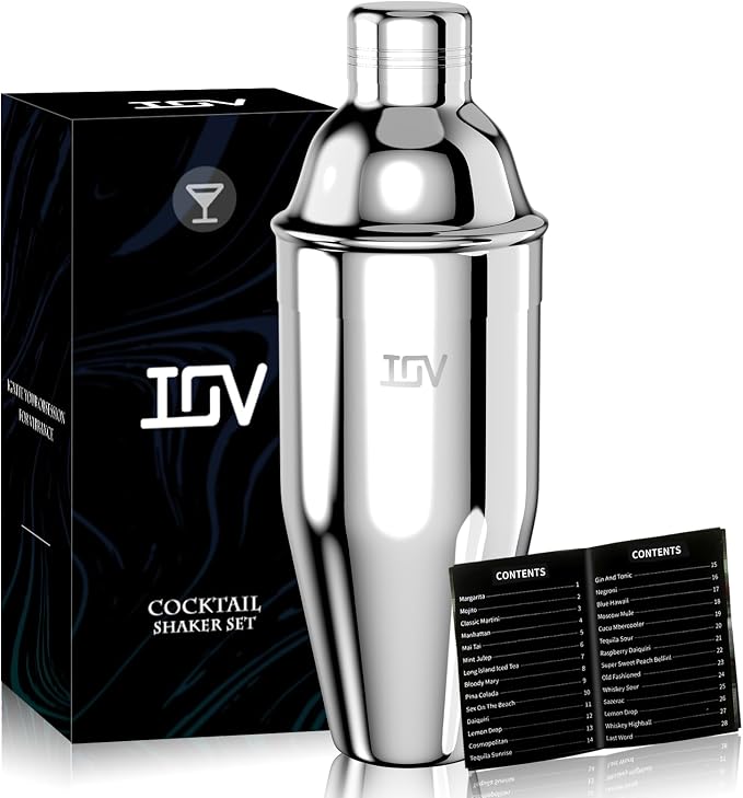 IOV Cocktail Shaker, 24 oz Martini Shaker, Drink Mixer by IOV