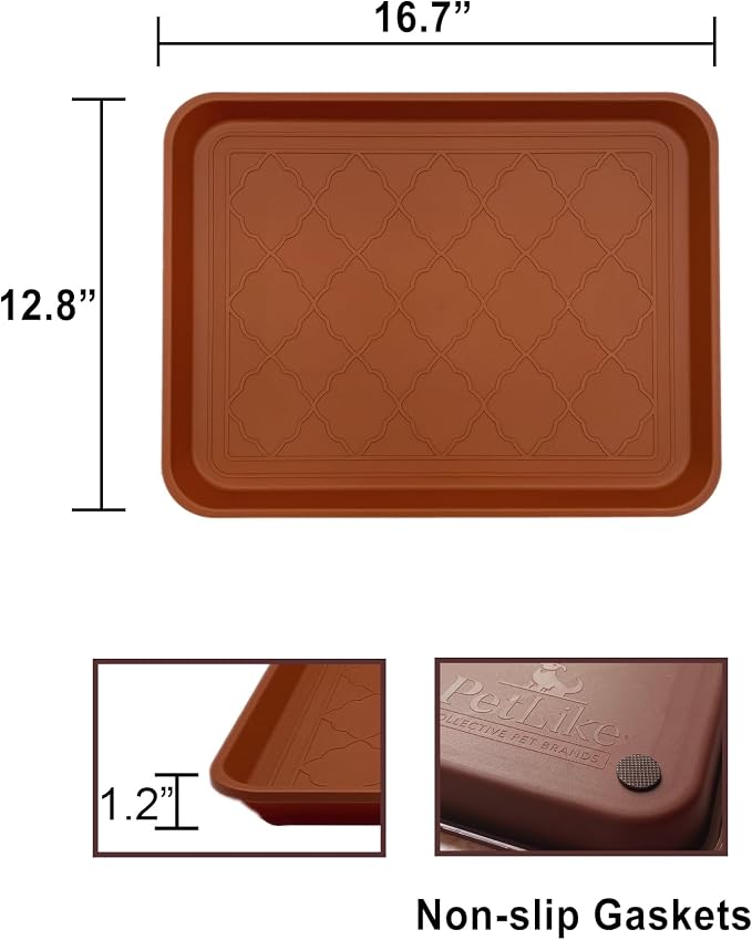 PetLike Boot Trays for Entryway Indoor, Pet Food Mat Trays, 16.7 x 12.8 inch 2 - Image 2