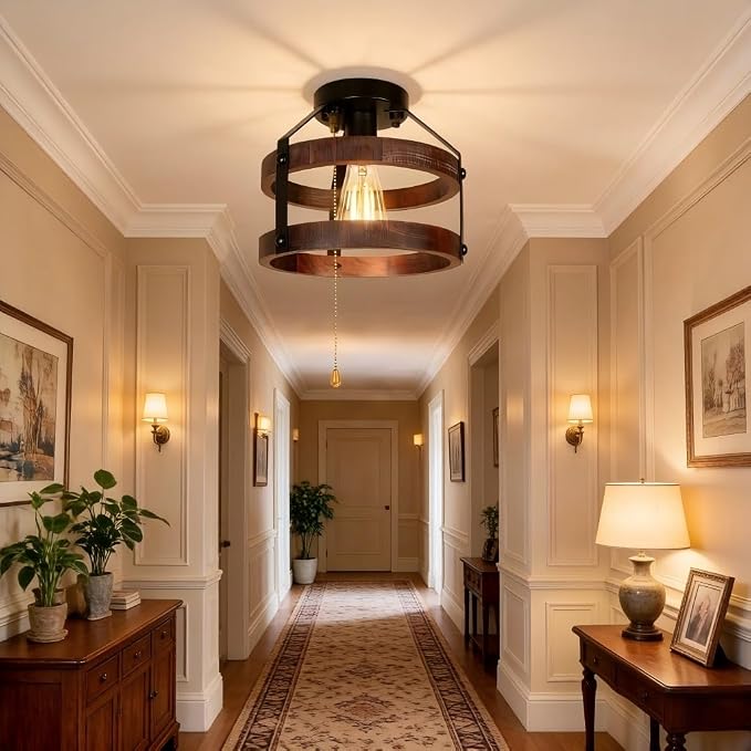 Farmhouse Flush Mount Ceiling Light - Image 4