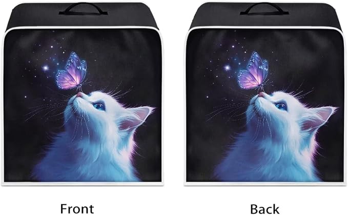 White Cat Butterfly Coffee Machine Covers Anti Dust Covers - Image 2