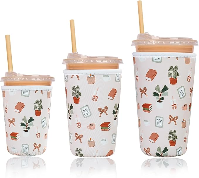 Reusable Insulated Sleeve for Iced Coffee Cup, Beverage Holder for Iced Coffee by Unknown