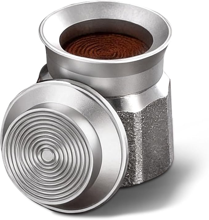 Bincoo Aluminum Coffee Tamper for Moka Pot, Italian Coffee Maker Dosing Funnel by Bincoo