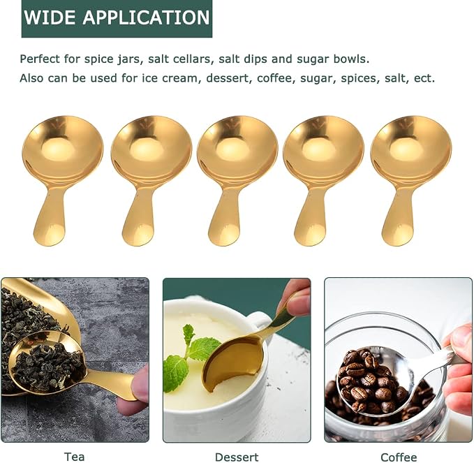 Watris Veiyi 5PCS Short Handle Spoons, Small Scoops - Image 3