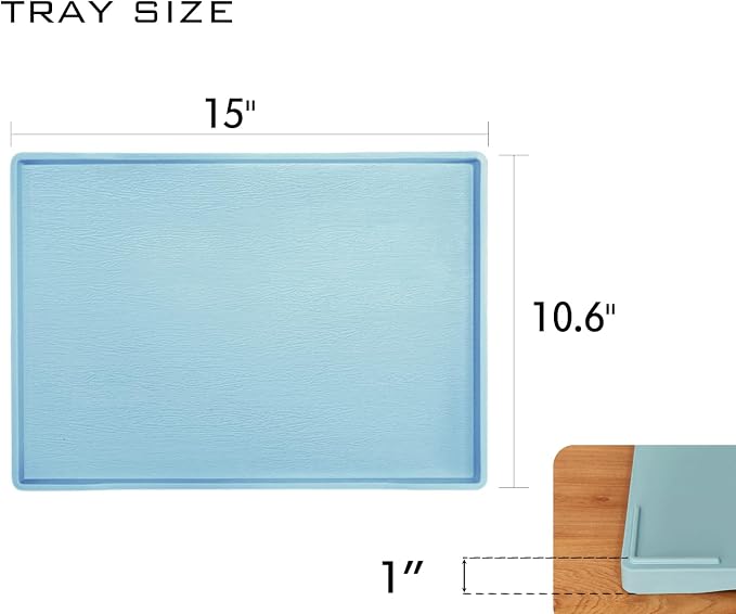 Large Blue Serving Tray for Gathering Small Items | Serving Accessory, Perfume - Image 6