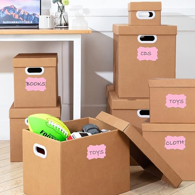 2 x3 Pink Label Stickers, Self-Adhesive Gift Tag Stickers, Write on Blank Labels - Image 6
