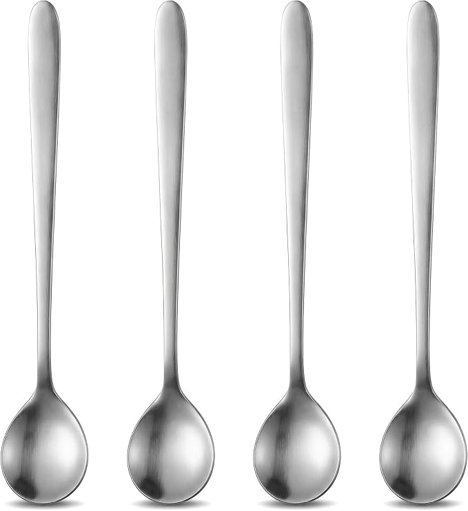 4PCS 7.1" Long Handle Coffee Spoons, Stainless Steel Espresso Stirrer Set | by Unknown